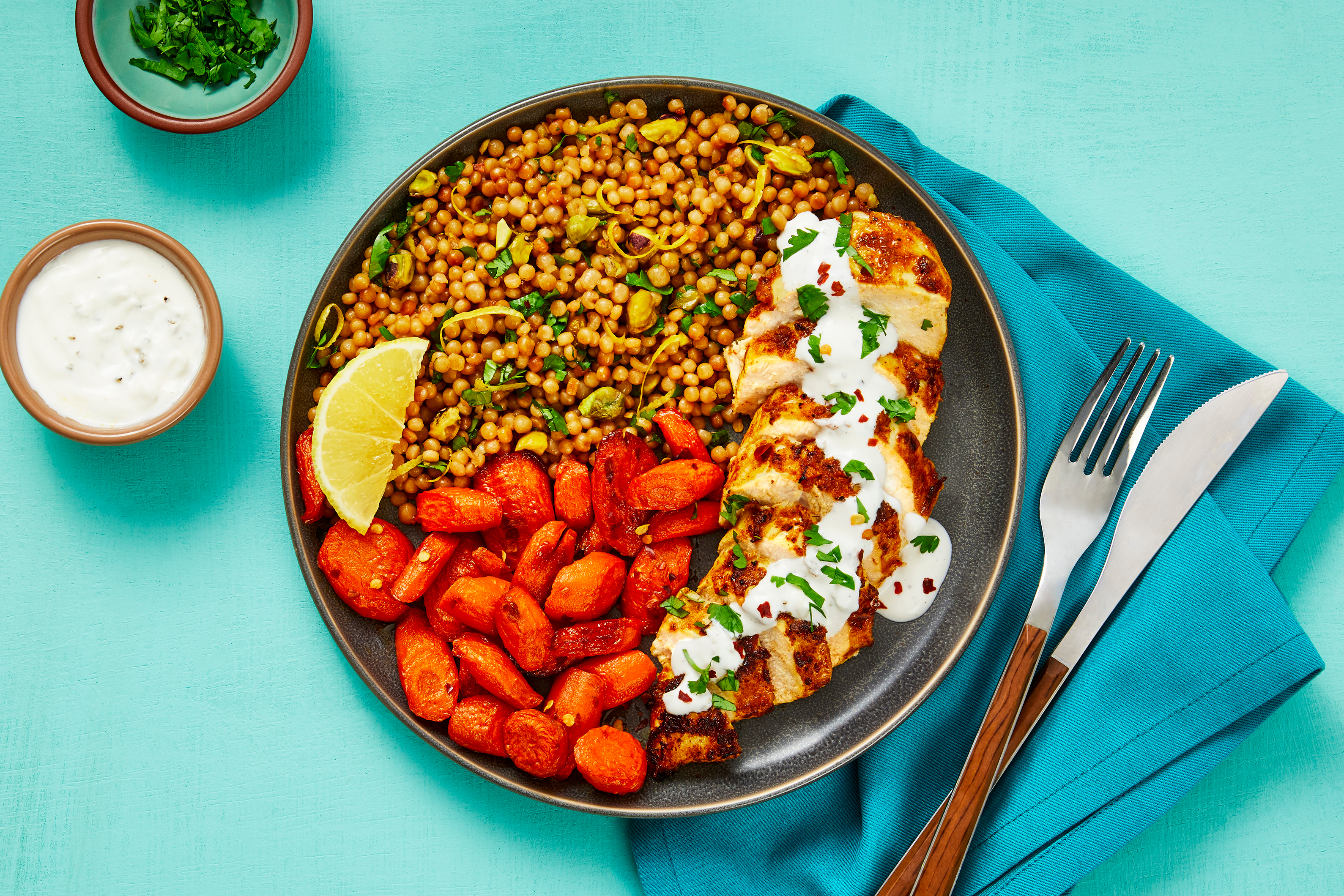 Yogurt-Marinated Chicken & Garlic Sauce