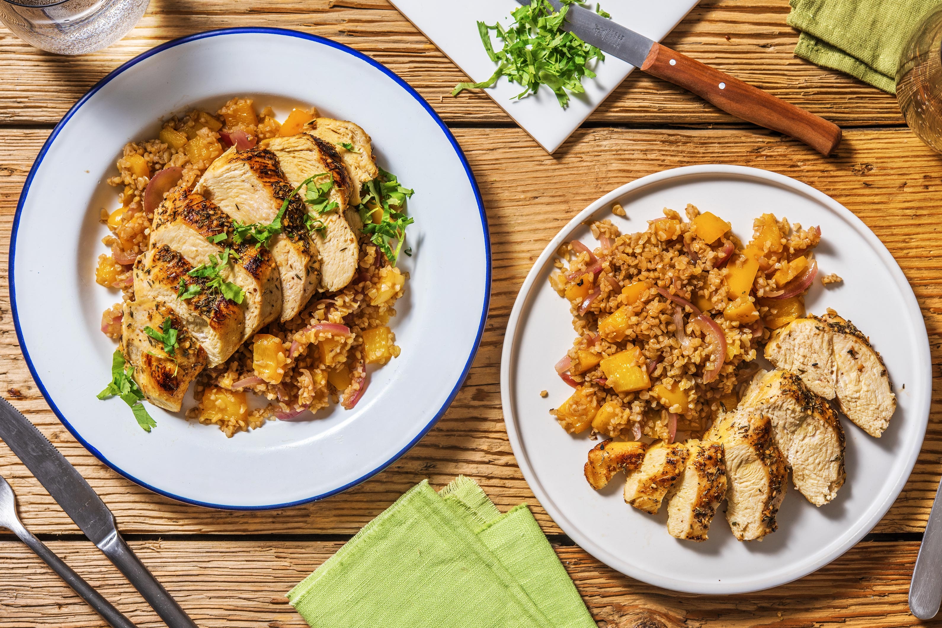 Pan-Fried Zahtar Chicken Breast