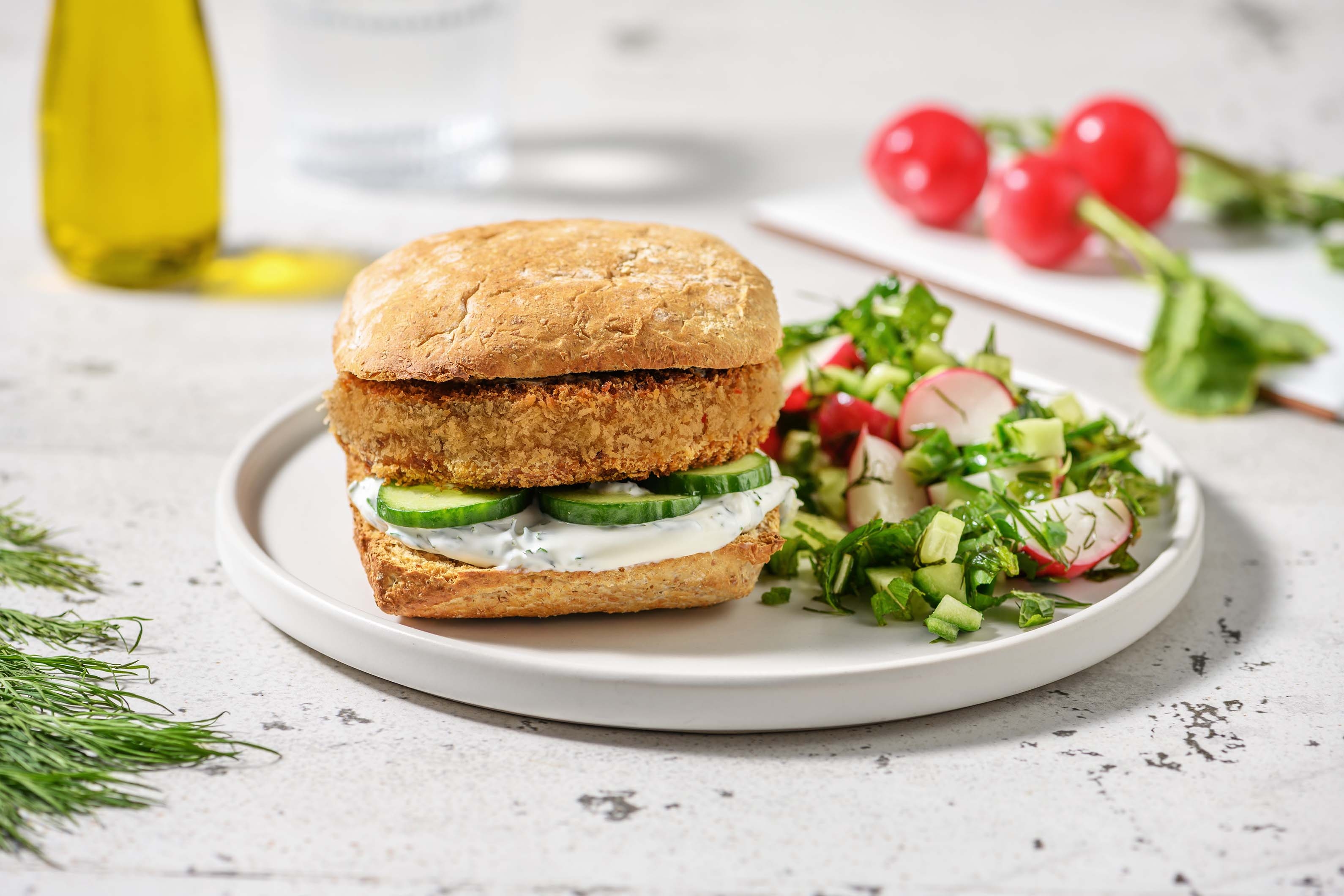 Zelfgemaakte bonenburger op basis van cannellini bonen