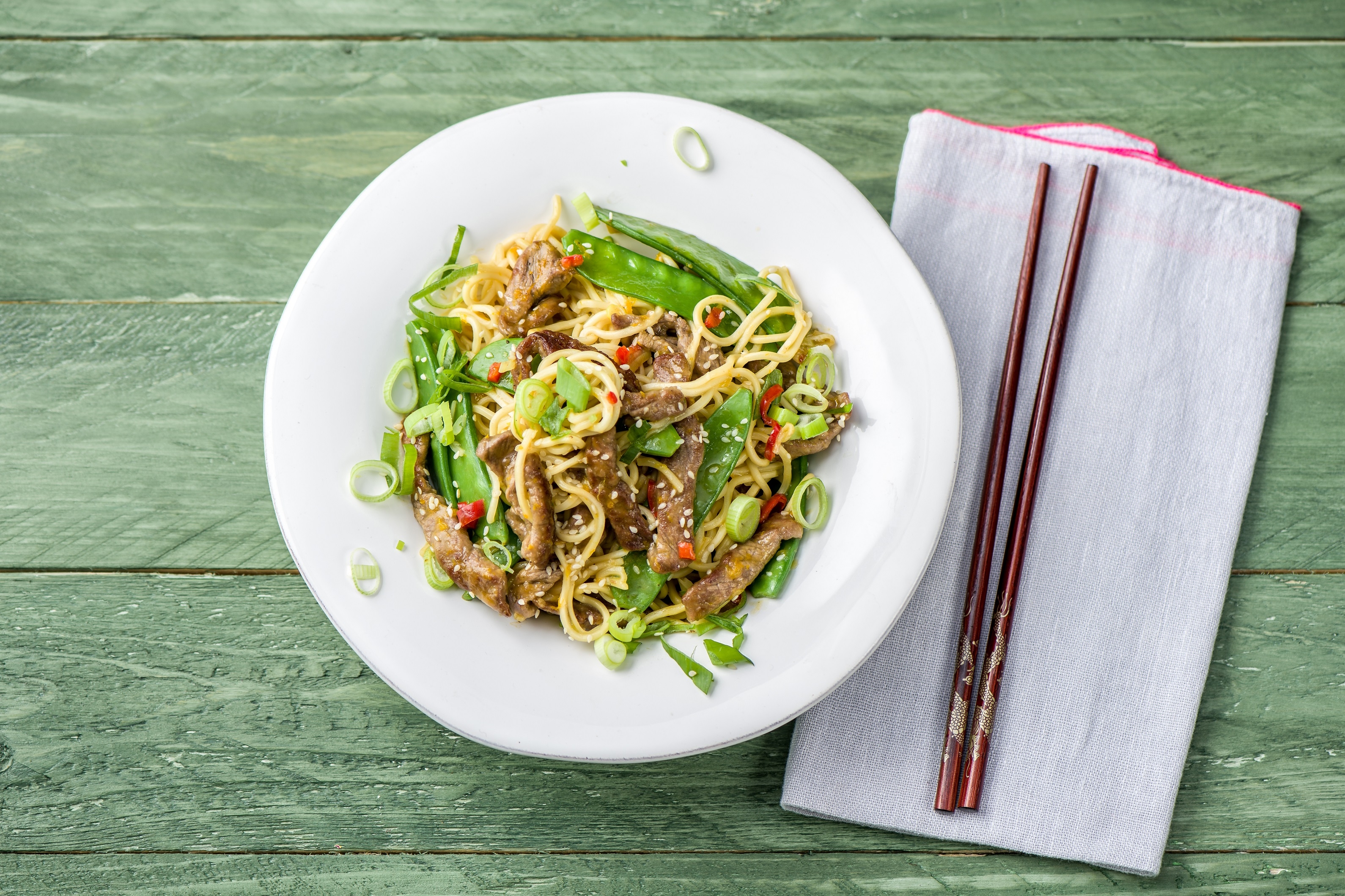 Zesty Orange Beef Noodles