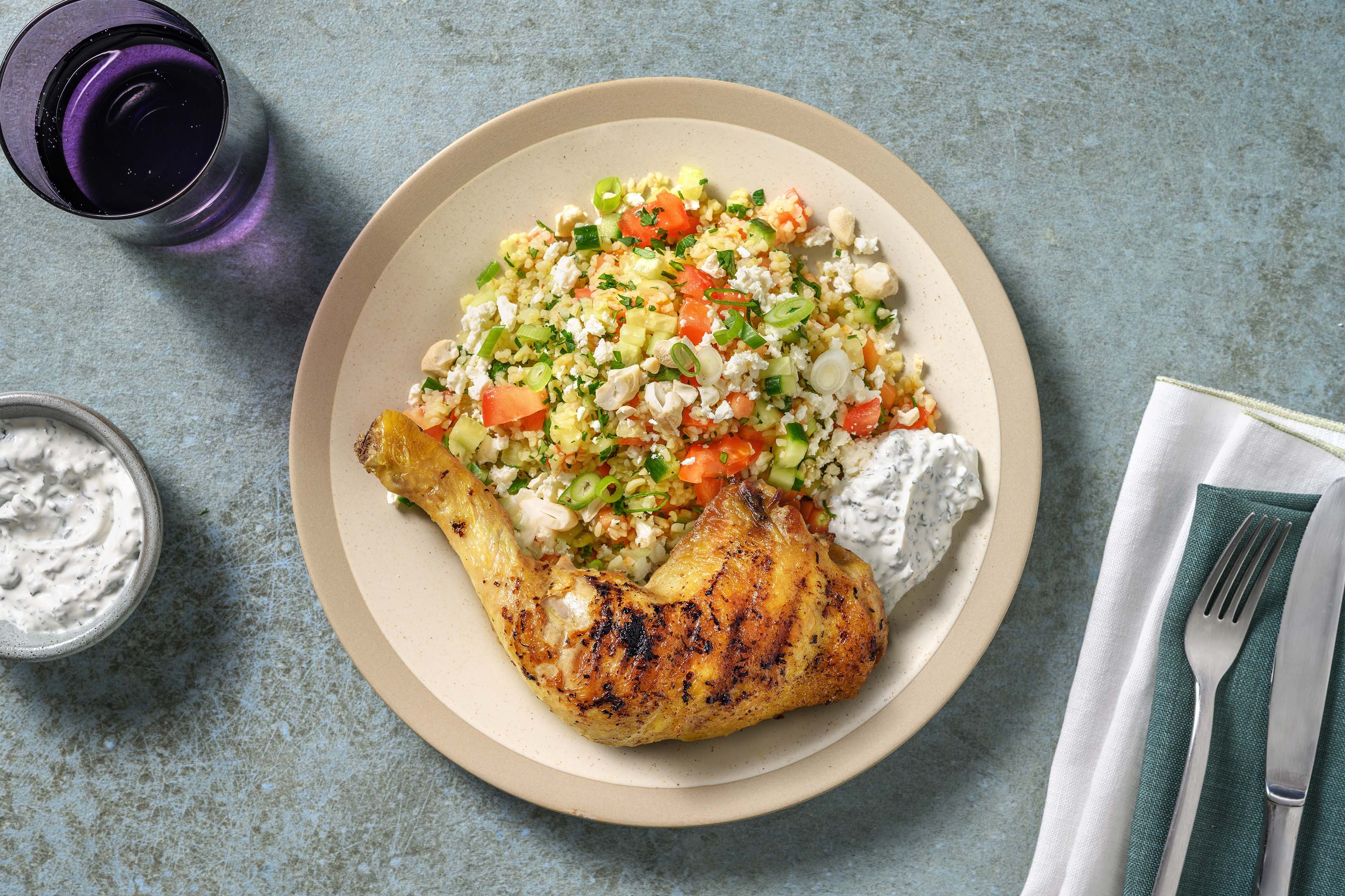 Zitronen-Hähnchenkeule vom Grill