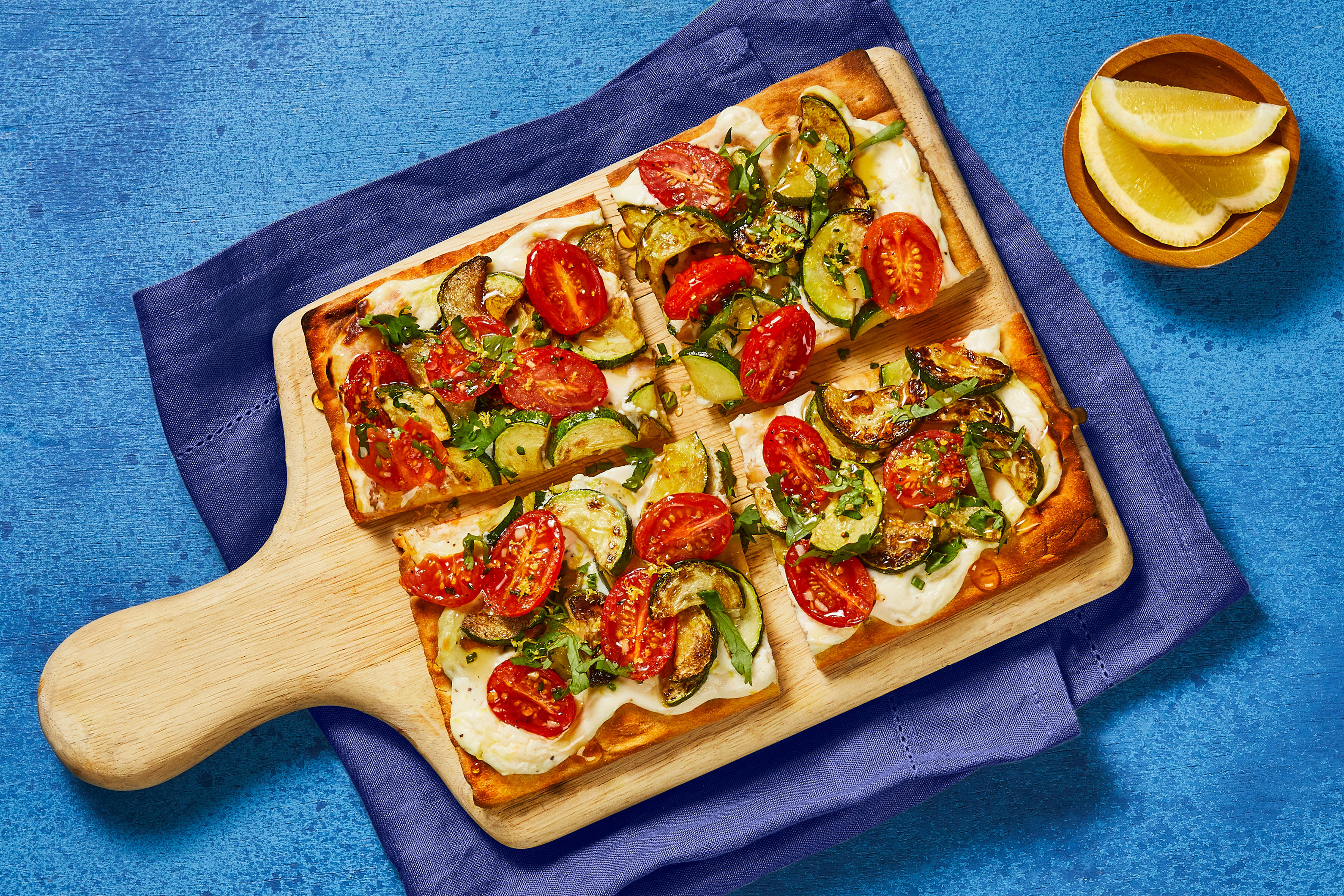 Bacon, Zucchini & Tomato Flatbreads