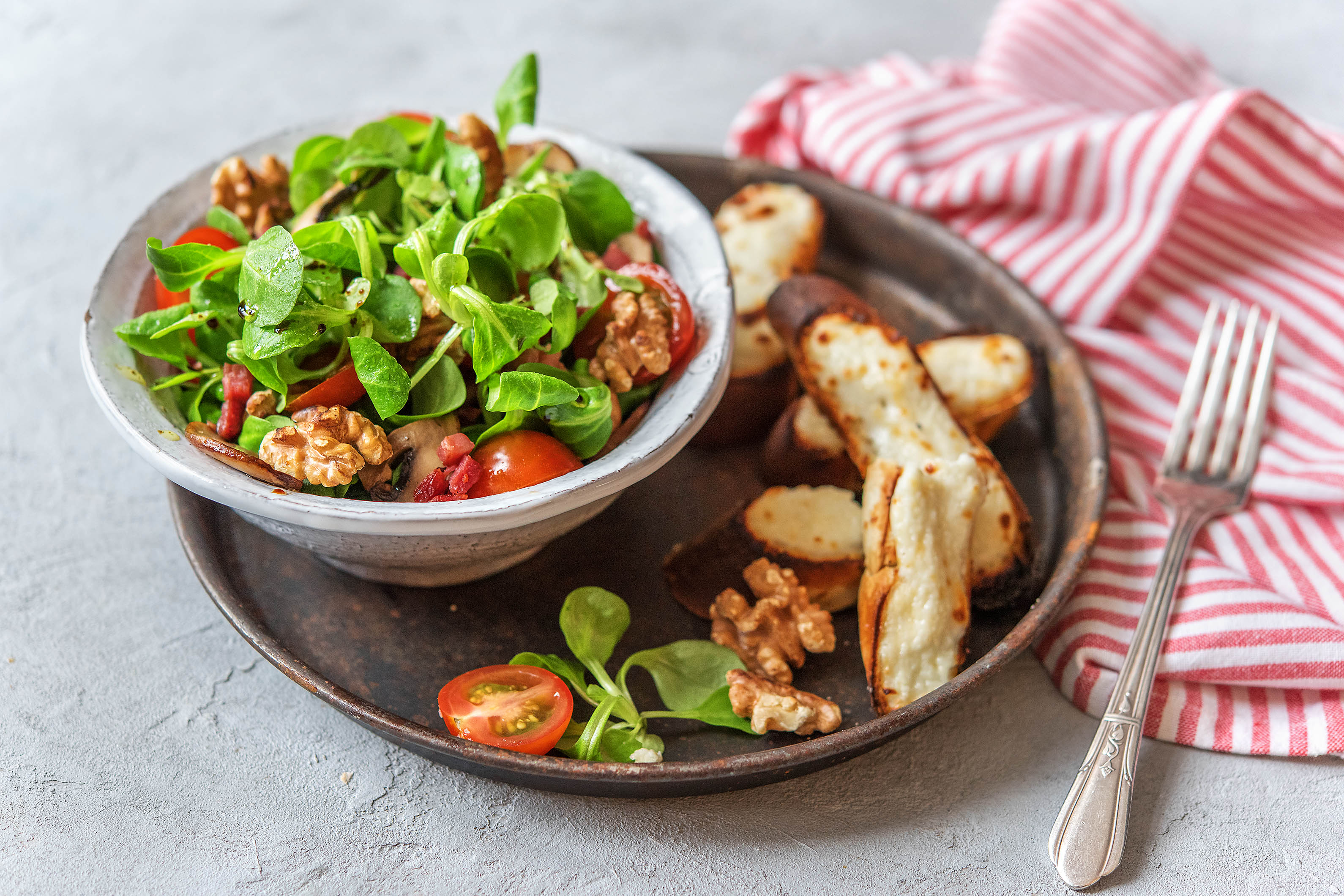 Herbstlicher Nüsslisalat