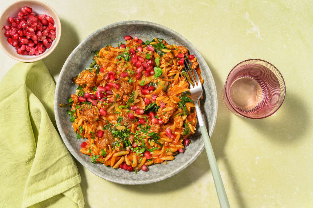 HelloFresh recipe with pre-portioned ingredients