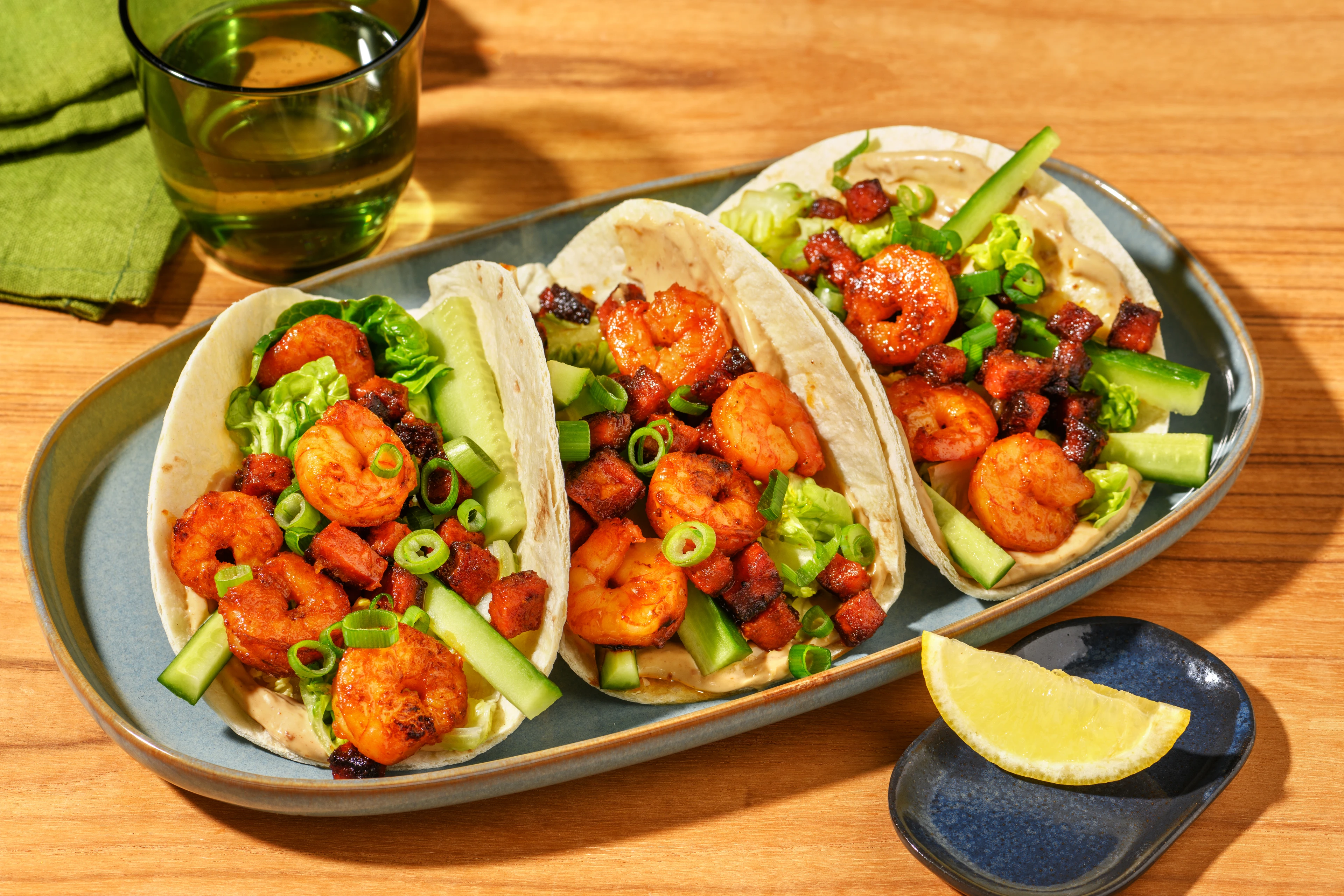 Prawn & Chorizo Tacos