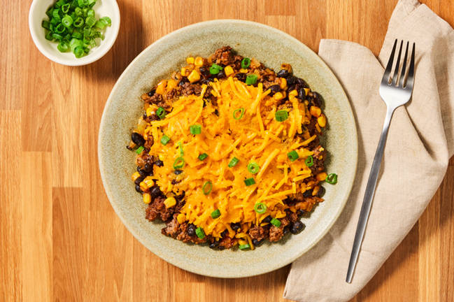 Southwest-Inspired Beef and Sweet Potato Pie