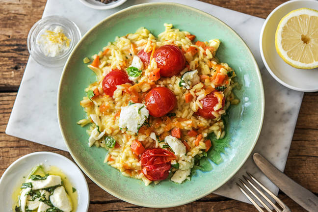 Fruchtiges Tomatenrisotto mit Zitrone