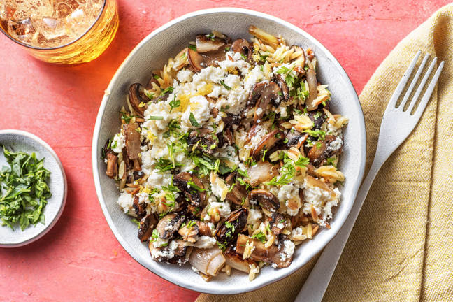 Orzo met gebakken sjalotjes