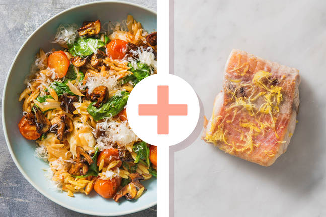 Orzo-Nudel-Risotto mit extra Welsfilet