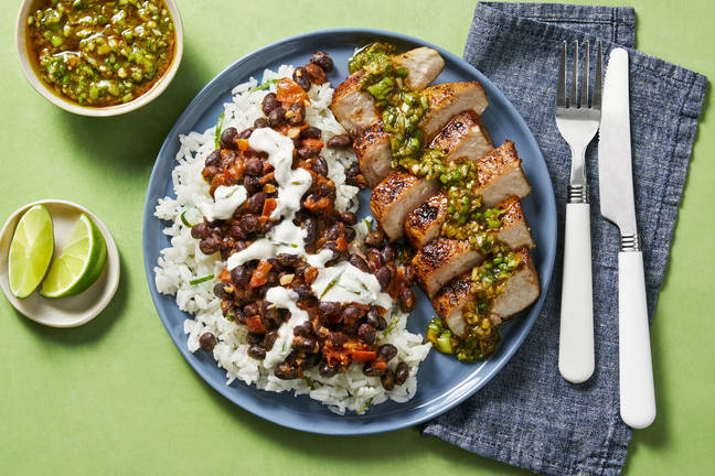 Pork Chops with Zesty Green Onion Salsa