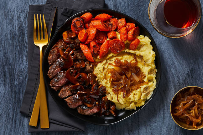 Bavette Steak in a Mushroom Sauce