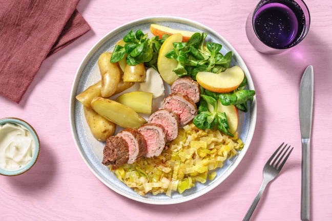 Paupiettes de bœuf et poireau caramélisé