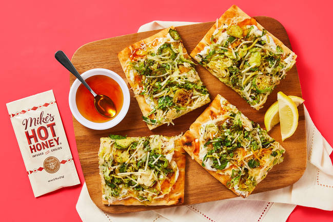 Hot Honey Brussels & Bacon Flatbreads