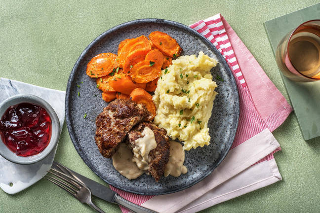 Schwedische Hacktätschli & Kartoffelpüree mit Trüffelöl