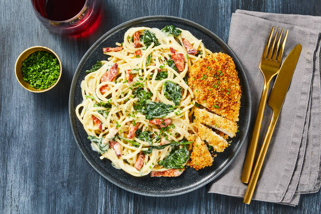 Crispy Chicken & Bacon Alfredo