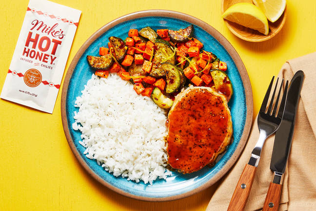Mike’s Hot Honey® Peach Pork Chops
