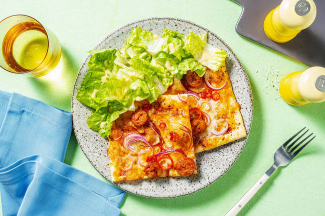Pizza Diavolo mit Chorizo und Paprika