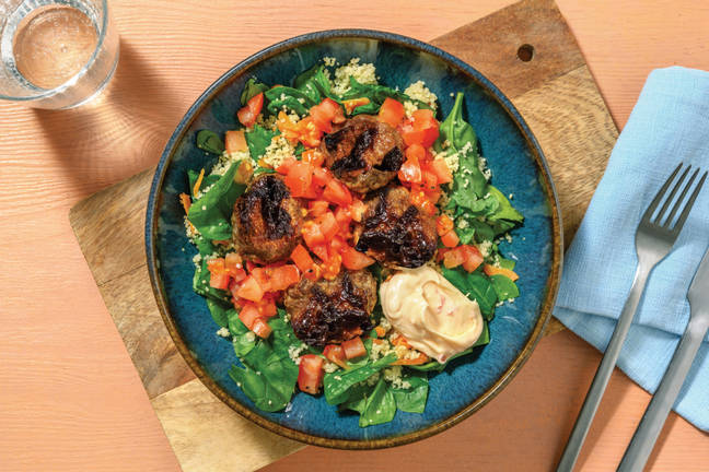 Jerk-Spiced Beef Rissoles & Onion Glaze