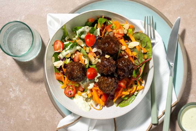 Herby Beef Meatballs & Cherry Tomato Salad