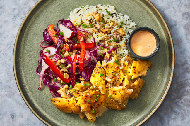 Bols croustillants de tilapia style poké