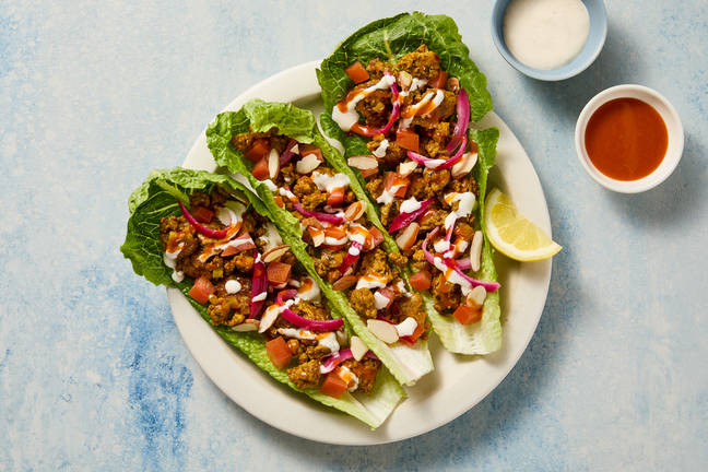 Shawarma-Spiced Turkey Lettuce Wraps