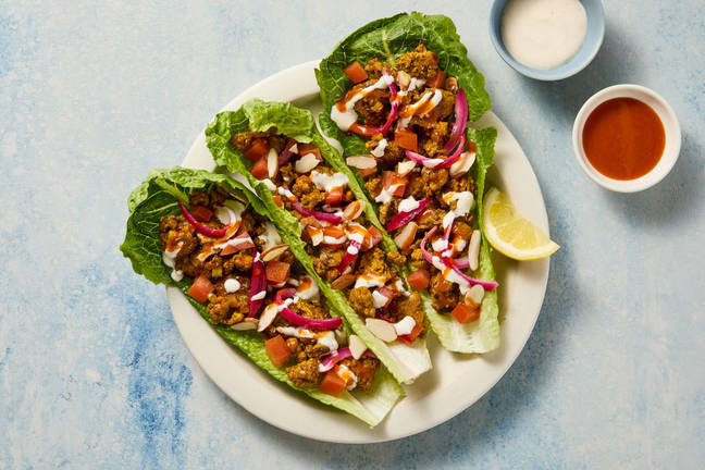Shawarma-Spiced Turkey Lettuce Wraps