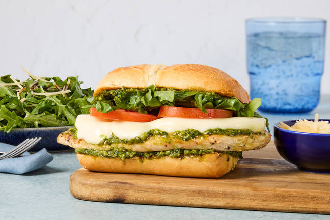 Organic Chicken Pesto Caprese Sandos