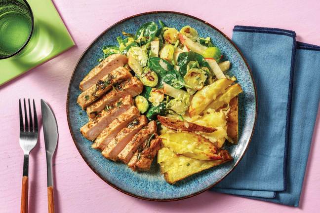 Herby Pork Loin & Brussels Sprout Salad
