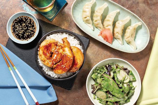 Teriyaki Chicken & Vegetable Gyoza Bento