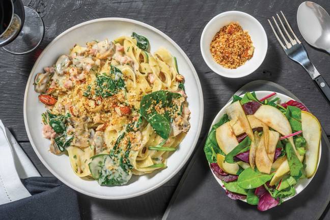 Indulgent Bacon & Mushroom Alfredo