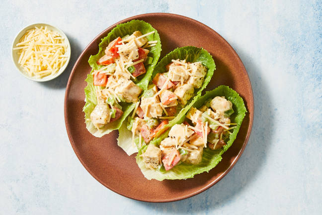 Greek Chicken Salad Lettuce Wraps