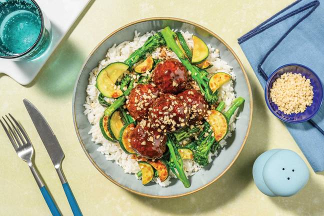 Hoisin Pork Meatballs & Fragrant Rice