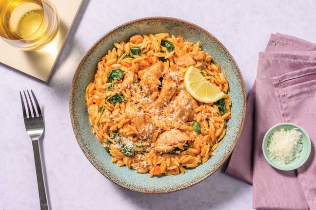 Baked Italian Chicken & Spinach Risoni