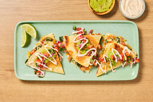One-Pan Rajas Quesadillas