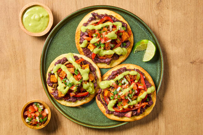 Vegan Sweet Potato & Black Bean Tostadas