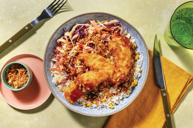 Plant-Based Crumbed Chick'n & Curry Sauce