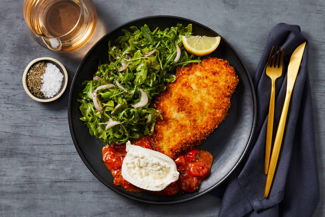 Crispy Chicken Milanese with Burrata