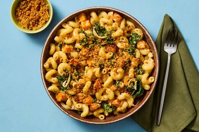 Creamy Butternut Squash & Kale Cavatappi