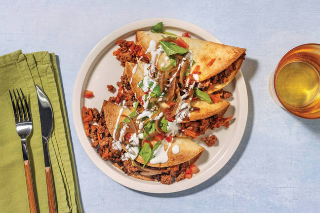 Smokey Veggie Mince Quesadillas