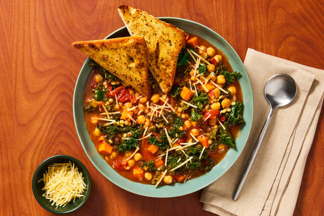 One-Pot Chickpea, Kale & Tomato Soup