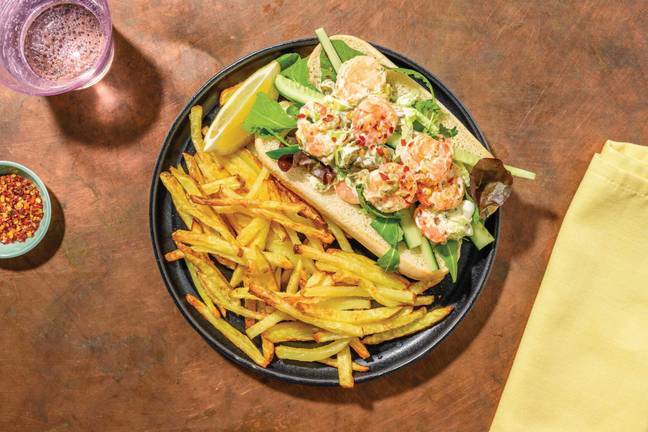 Lemon Pepper Prawn & Salad Roll