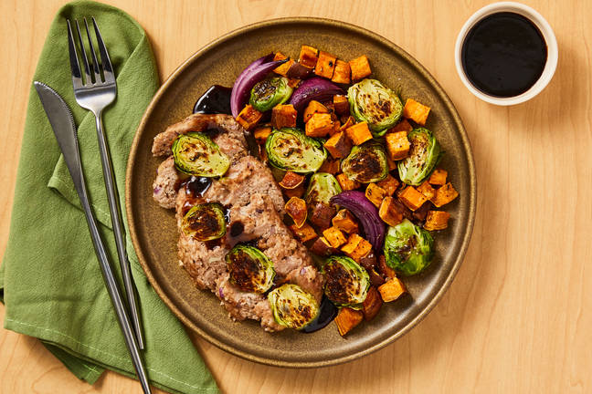 Balsamic-Glazed Pork Meatloaves