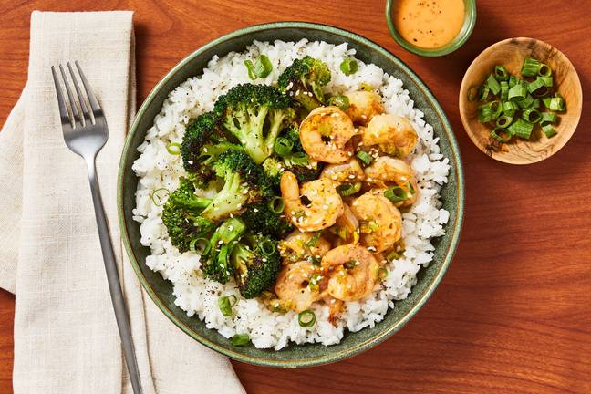 Sizzlin’ Shrimp Bowls with Spicy Mayo