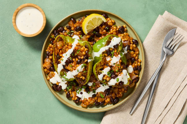 Vegan Southwest Black Bean Stuffed Peppers