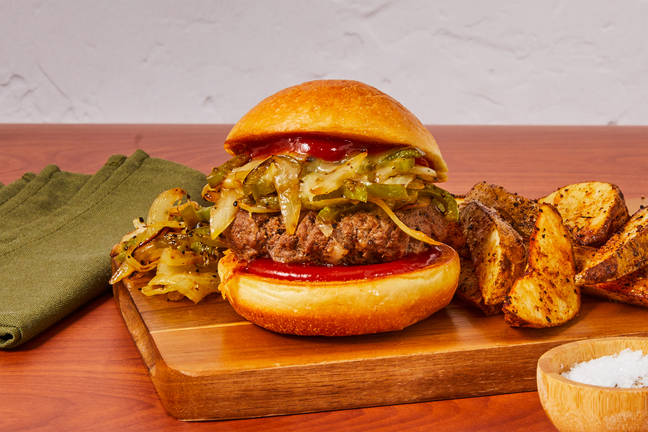 Smothered Pepper Jack Stuffed Burgers