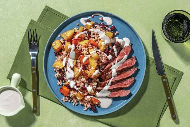 Seared Beef & Roast Veggie Pearl Couscous