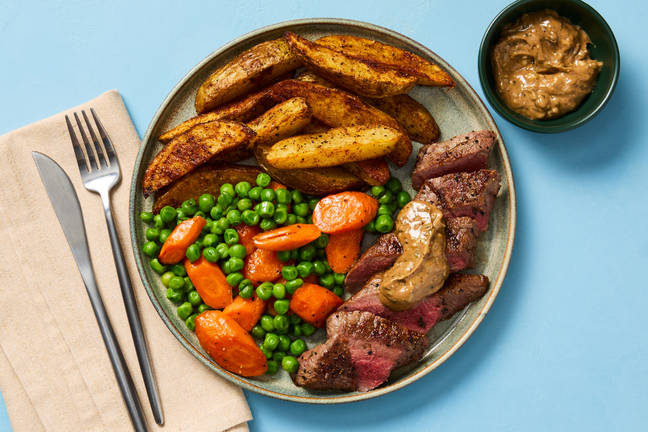 Sizzling Garlic Herb Butter Steak
