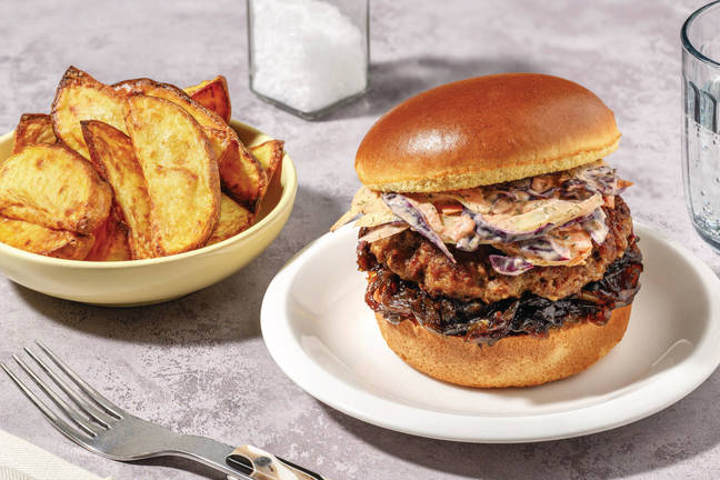 Herby Lamb & Caramelised Onion Burger