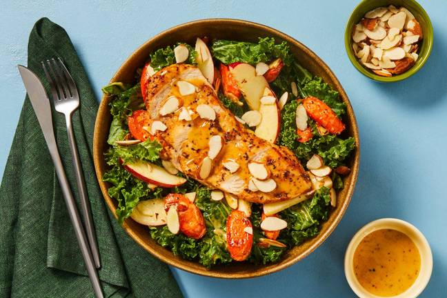 Garlicky Chicken with Kale Salad