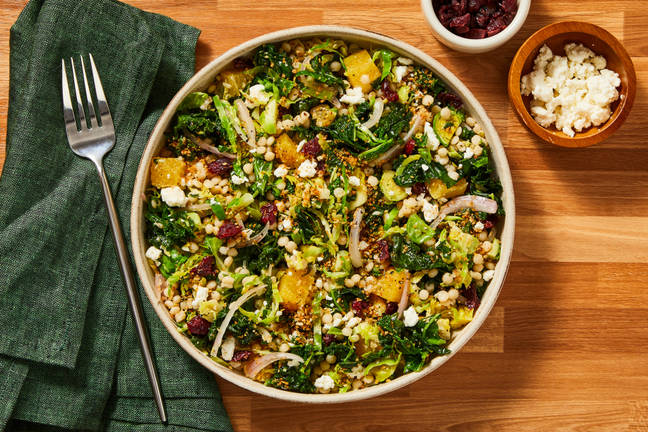 Kale, Brussels & Orange Salad with Feta